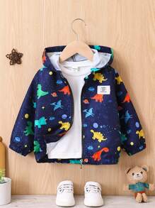 Baby Boys' Dinosaur Windproof Jacket With Sun Protection - Multicolor - View 1