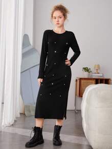 Cô gái Trân châu Dát Đầy Mặt trước Khe Đầm - Màu be - Xem 5