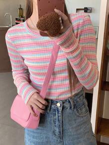 Dazy Star Long Sleeved Striped T-Shirt,Fall Clothes,Back To School Clothes