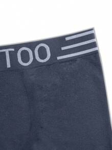 Ropa Interior Sin Costura Para Hombres Con Impresión De Letras (3 Piezas Por Paquete) - Multicolor - Ver 4