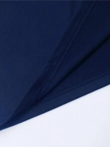 Men Cross Print Tee - Navy Blue - View 4