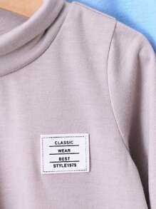 3入組嬰兒男童高領長袖t卹 - 彩色 - 查看 6