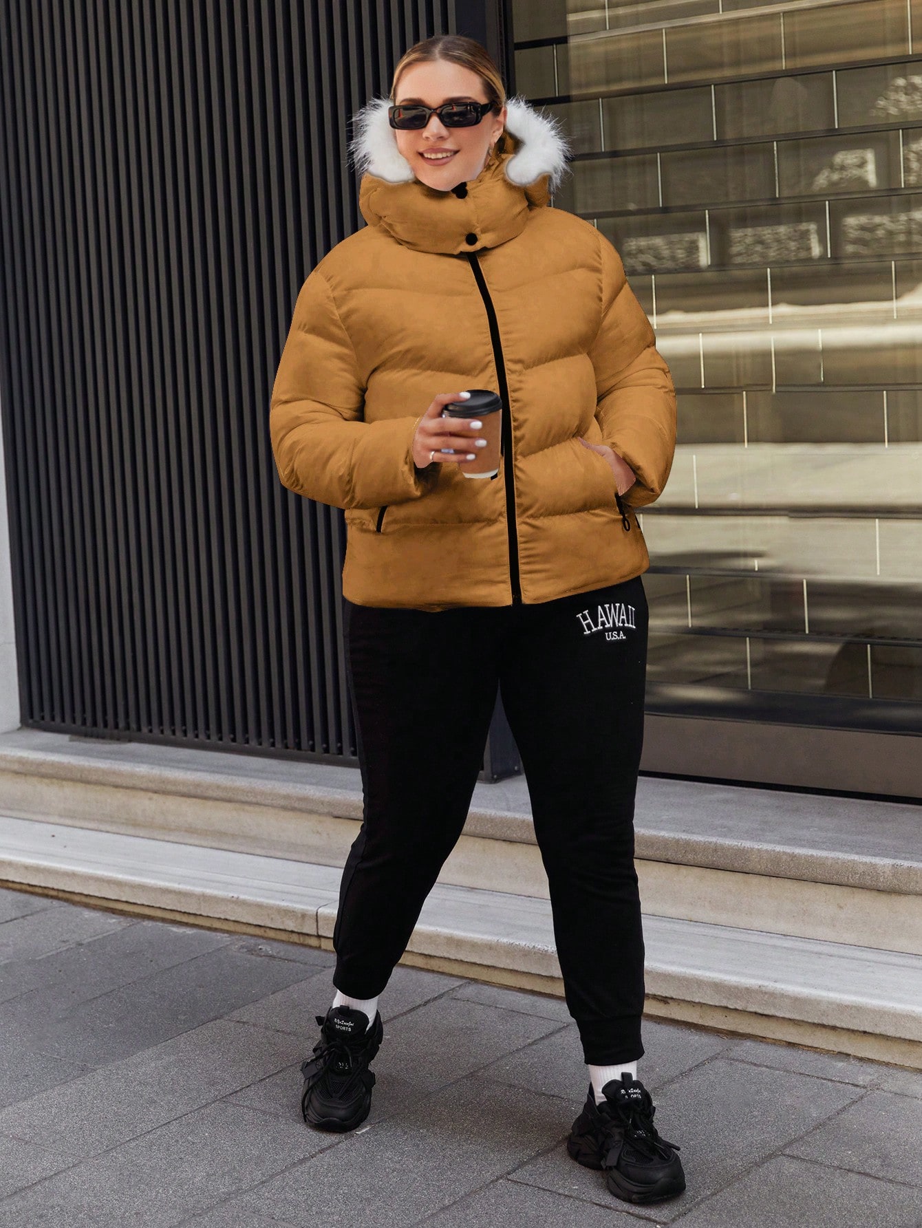 Gilet Matelassé Sans Manches Pour Femme – Grande Taille – Chaud Avec Poches – Gilet D'hiver Extérieur – Style Urbain Décontracté