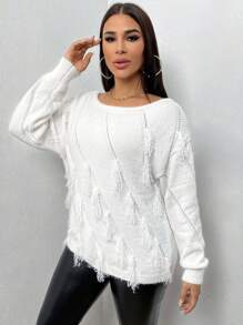 Zolique Ladies' Hollow Out Long Sleeve Sweater Knit Pullover Fall Winter Outfit