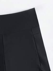 SHEIN Swim Shorts De Natación De Color Sólido Para Mujer - Negro - Ver 5