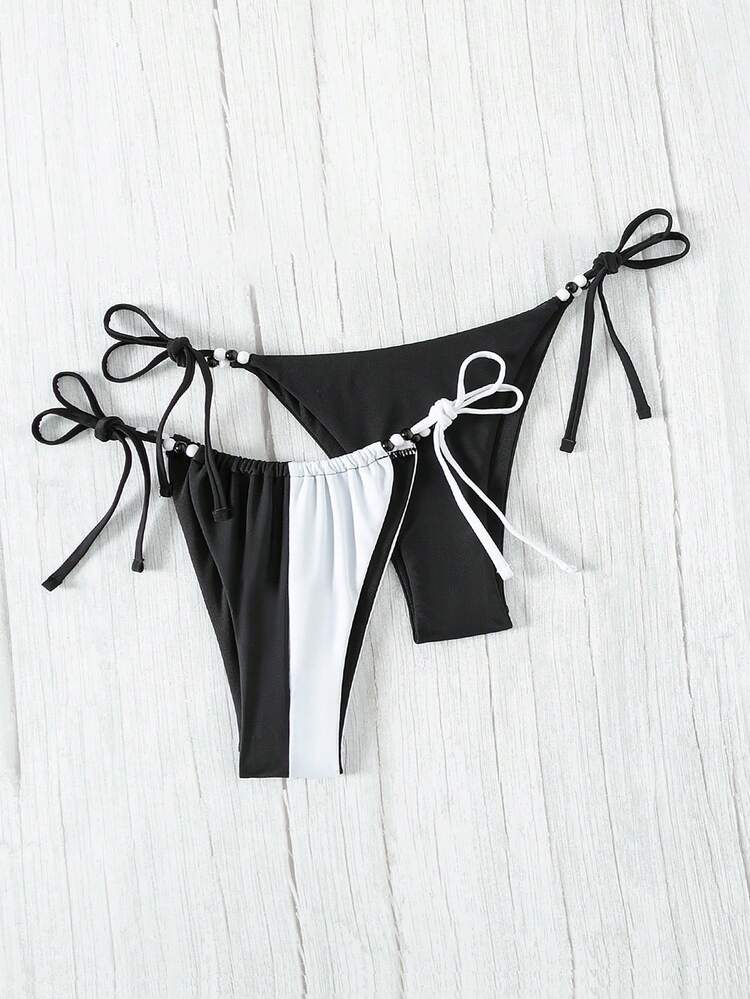 Decorative Side-Tie Bikini Bottoms Summer