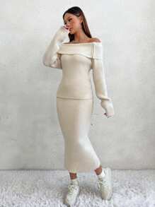 SHEIN Unity Women Sweater Co-Ords - White - View 6