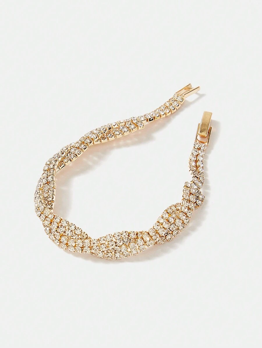 SHEIN Belle Full Rhinestone Decor Elegant Bracelet | SHEIN USA