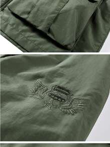 男士戶外加厚工裝夾克 - 軍綠色 - 查看 5