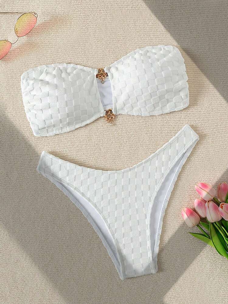 Women's Solid Color Bikini Set Wedding Summer Beach