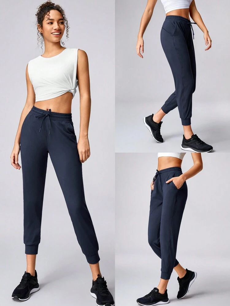 24" Cloudknit Fitted Drawstring Pocket Sweatpants Ankle Length