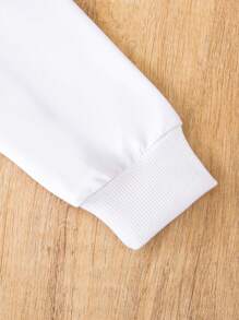 SHEIN Bé trai Khối màu Hình học Mô hình Tay áo dài Áo Và Quần Hai chiếc Bộ Đối với Mùa Thu /đông - Nhiều màu - Xem 3