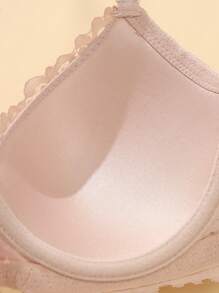 3pcs/Set Splice Lace Thin Strap Bra Lingerie