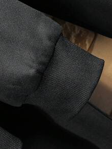 Men's Letter Printed Sweatshirt And Joggers Set - Black - View 5