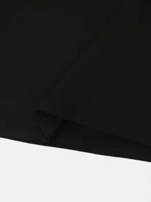 Manfinity LEGND Camiseta De Manga Corta Con Estampado De Dibujos Animados De Talla Grande Para Hombre - Negro - Ver 4
