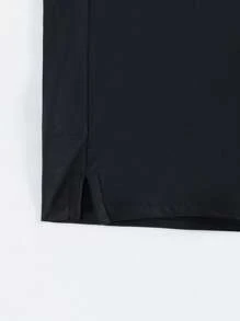 SHEIN Swim Shorts De Natación De Color Sólido Para Mujer - Negro - Ver 6