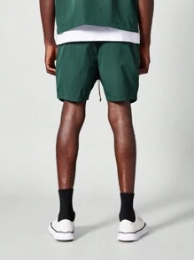 SUMWON 运动表现圣帕特里克节跑步短裤弹力抽绳轻质快干训练运动健身夏季三叶草灵感运动服幸运符