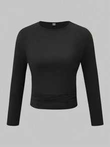 SHEIN LUNE 大尺碼純色t恤 - 彩色 - 查看 3