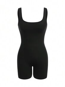 SHAPORA 塑身中段大腿塑身衣紧身衣塑身衣胸部和臀部提拉衣腹部腰部大腿控制 - 黑色 - 查看 2