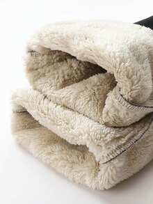 Pantalones Aislados Para Hombres Con Cintura Con Cordón Para Mantener El Calor - Negro - Ver 6