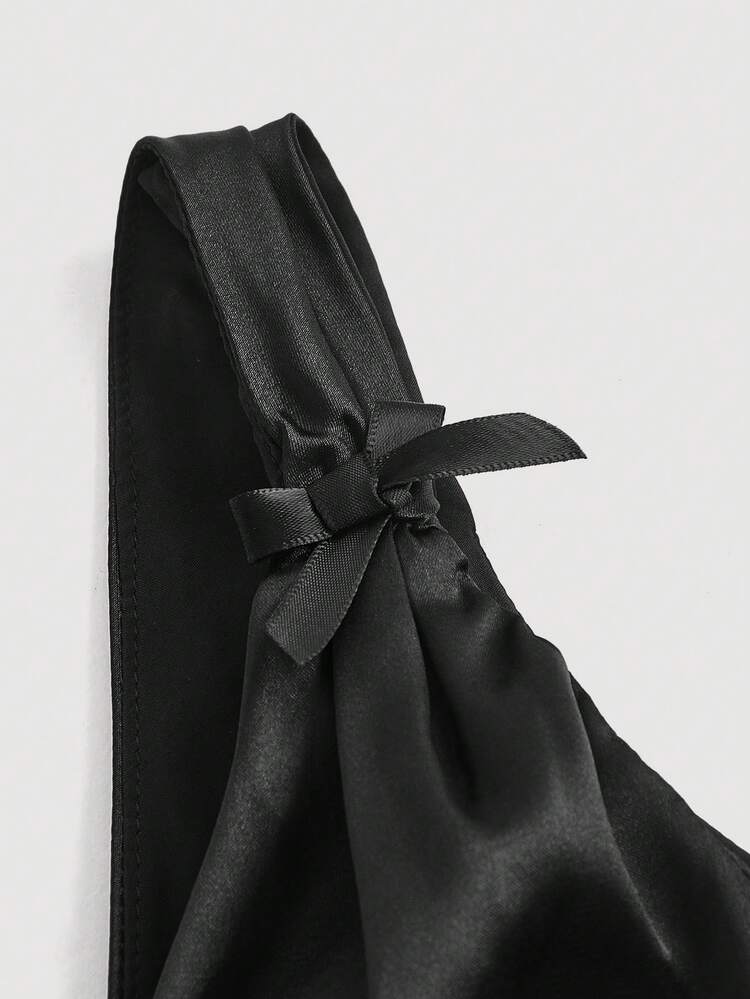 Button Decoration Lace Panel Dress