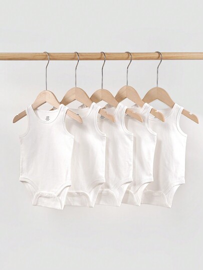 minizone Set da 5 pezzi Body smanicato bianco per bambino