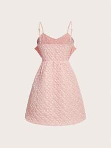 SHEIN MOD Bowknot Decorated Jacquard Cami Dress - Pink - View 2