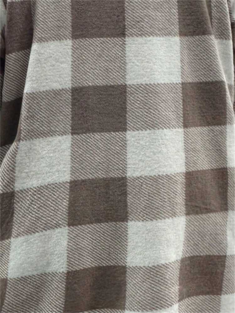 Women'S Plus Size Plaid Coat