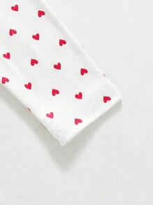 2 件裝女嬰日常休閒心形卡通印花連身裙 - 彩色 - 查看 5