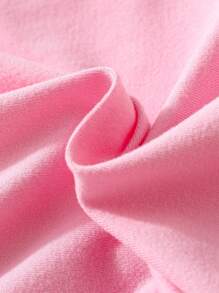 Sparklyn Tween Girl Casual Streetwear Letter Print Bodysuit - Pink - View 3