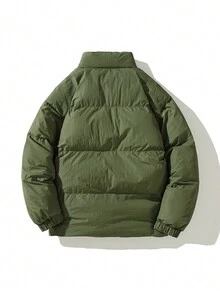 Men's Thickened Coat - Army Green - View 2