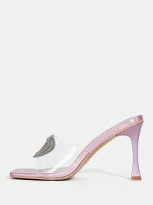 Women's High Heeled Sandals - Pink - View 3