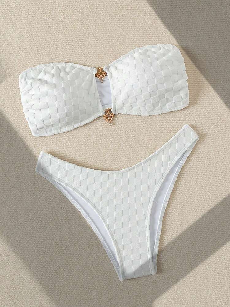 Women's Solid Color Bikini Set Wedding Summer Beach
