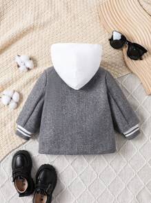 Dày Áo trùm đầu Đối với Bé trai , Sành điệu Mùa Đông Với Phong cách Học viện - Xám - Xem 2