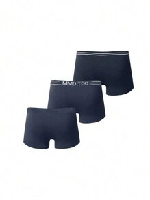 Ropa Interior Sin Costura Para Hombres Con Impresión De Letras (3 Piezas Por Paquete) - Multicolor - Ver 2