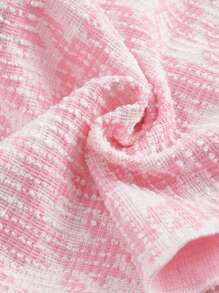 SHEIN MOD Women's Houndstooth Bow Decorated Halter Neck Top