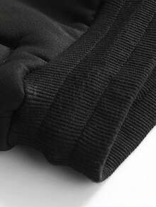Pantalones Aislados Para Hombres Con Cintura Con Cordón Para Mantener El Calor - Negro - Ver 4