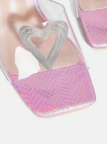Women's High Heeled Sandals - Pink - View 4
