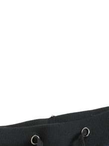 Manfinity Homme Lỏng lẻo phù hợp Nam Panel Tương phản Eo đàn hồi Quần thể thao - màu đen - Xem 4