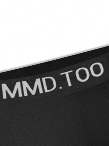 Seamless Men'S Boxer Briefs With Letter Printed Waistband, 3pcs