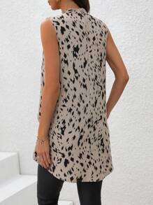 EMERY ROSE Women's Printed Asymmetrical Hem Shirt - Multicolor - View 2