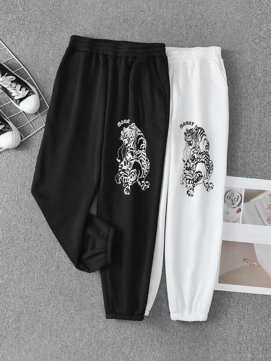 Calvaya Kích thước lớn In Động vật Quần thể thao - Nhiều màu - Xem 1