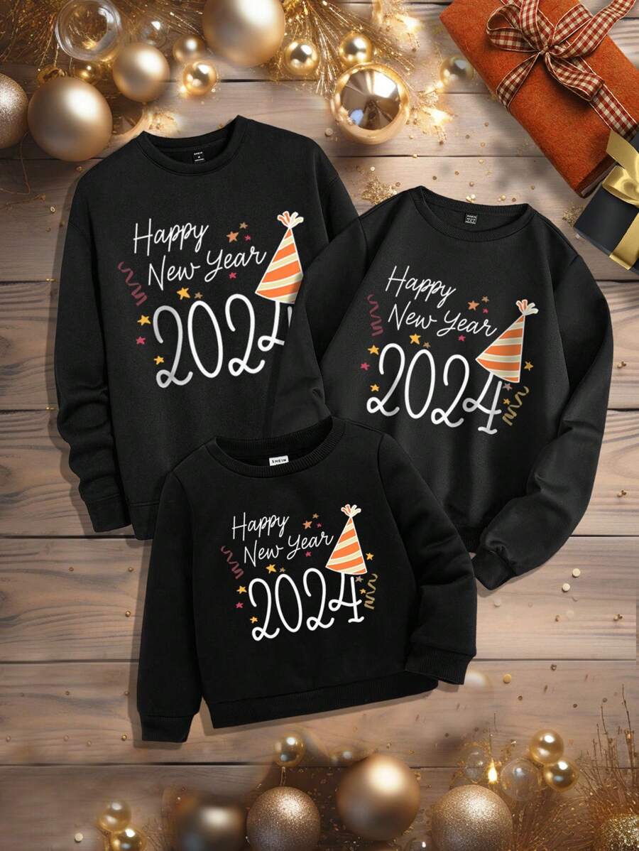 SHEIN LUNE 1 Peça Camiseta Com Estampa Redonda Com Gola