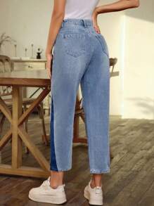 SHEIN LUNE Women'S Ripped Jeans - Blue - View 2