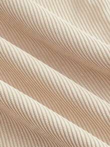 SHEIN MOD 高腰直筒褲 - 卡其色 - 查看 4