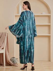 Al Najma Vestido Estampado Con Mangas De Murciélago