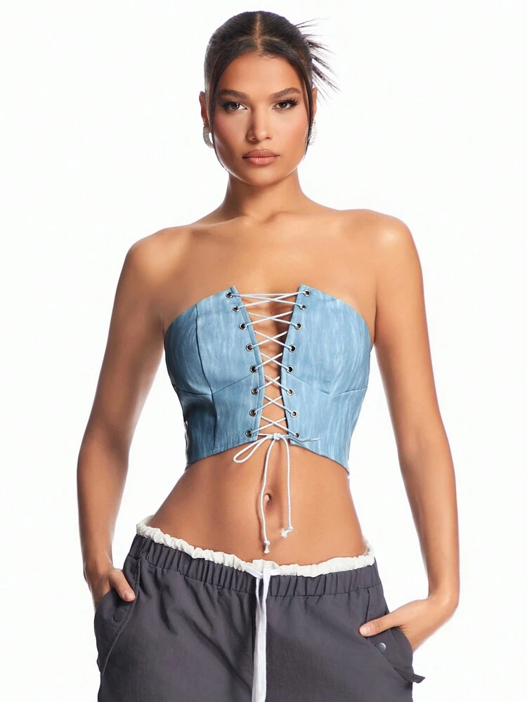 Cross Strap Bandeau Top