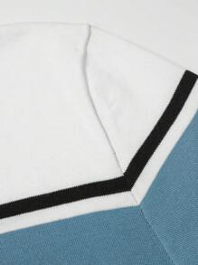 Manfinity Homme Men'S Round Neck Color Block Knitted Top , Vintage , Work , Color Block , Friends - Multicolor - View 5