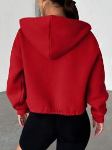 EURMUSE Women's Hoodie With Front Zipper, Drawstring Hem