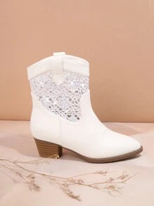Botas De Moda Para Niños, Combinan Con Todo - Blanco - Ver 3